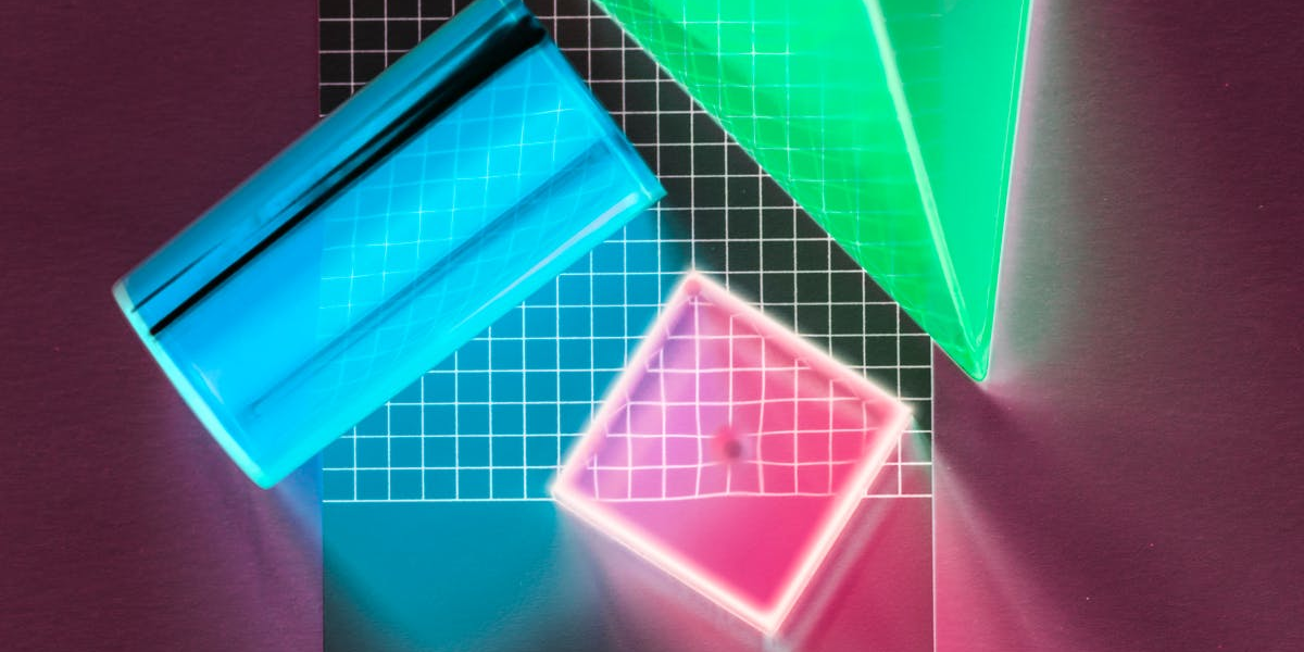 Geometric abstract layout mockup representing wireframe architecture